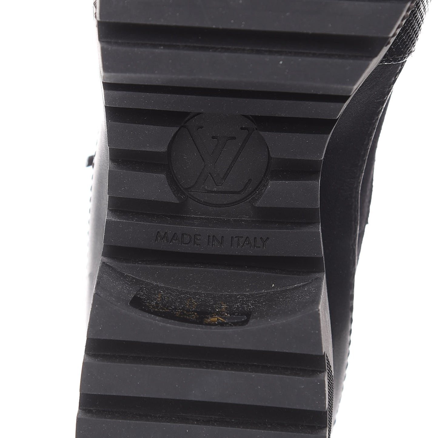 Suede Calfskin Monogram LV Black Heart Laureate Platform Desert Boots 36 Black