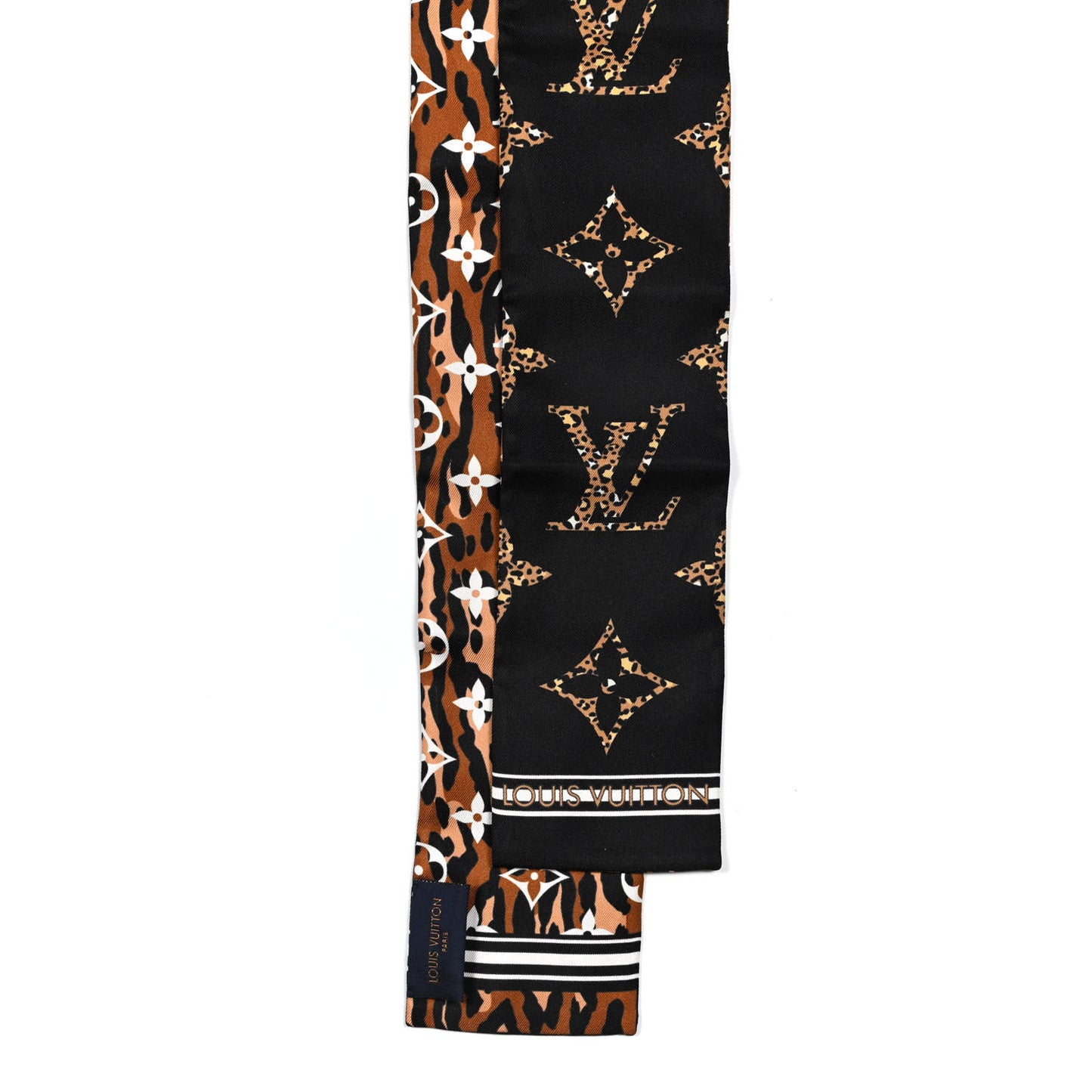 Silk Monogram Giant Jungle Bandeau Black