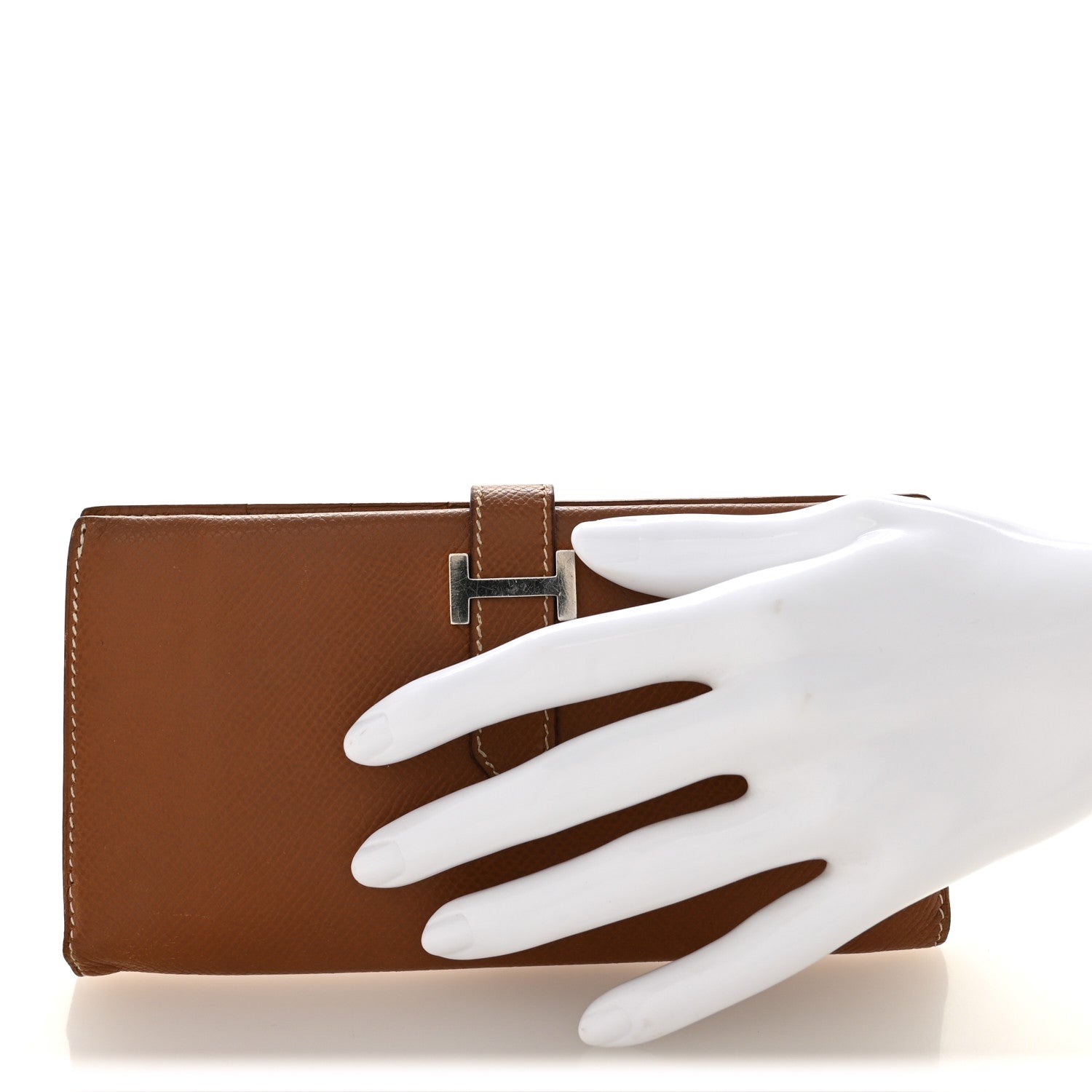 Hermes Courchevel Bearn Gusset Wallet Gold 2 of 7
