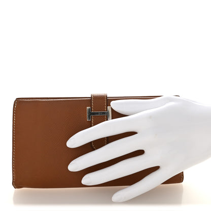 Hermes Courchevel Bearn Gusset Wallet Gold 2 of 7