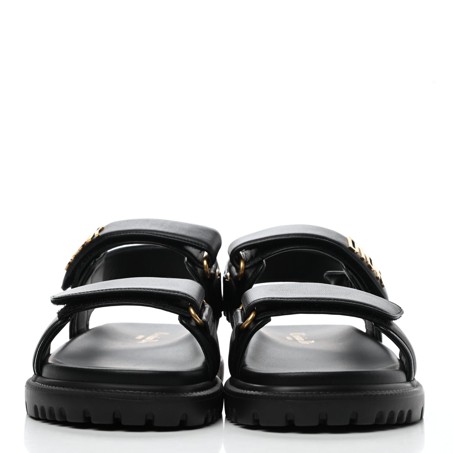 Lambskin Dioract Sandals 36.5 36 Black
