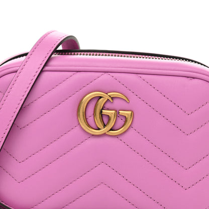 Gucci Calfskin Matelasse Mini GG Marmont Chain Shoulder Bag Candy Mousse 7 of 9