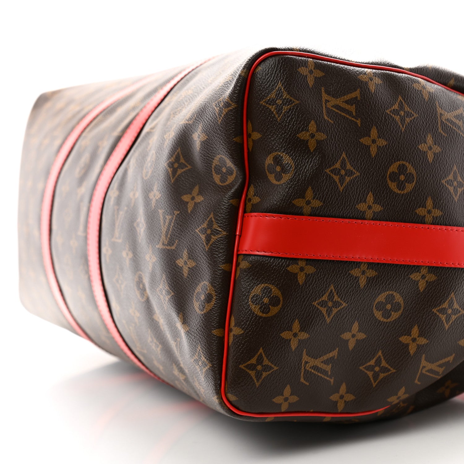 Louis Vuitton Calfskin Monogram Keepall Bandouliere 50 Coquelicot 9 of 14