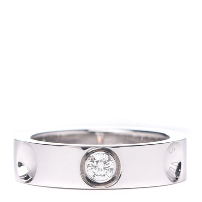 Louis Vuitton 18K White Gold Diamond Empreinte Ring 48 4.5 1 of 5