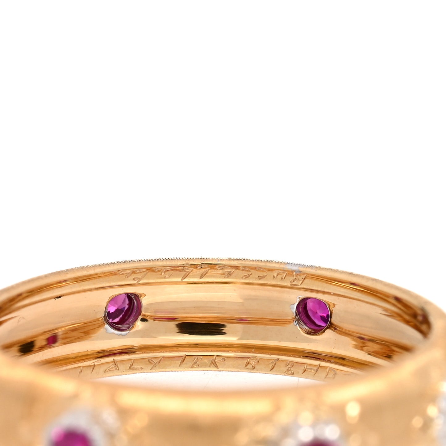 18K Yellow White Gold Ruby Macri Positano Eternelle Ring 51 5.75
