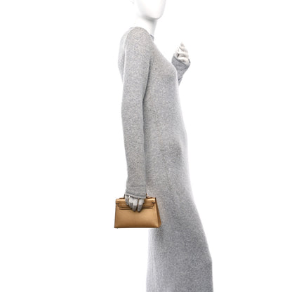 Hermes Metallic Chevre Chamkilight Mini Kelly Sellier 20 Dore 3 of 11