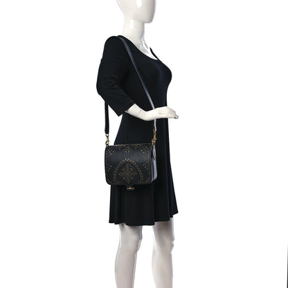 Burberry Calfskin Studded Square Satchel Black 2 of 14