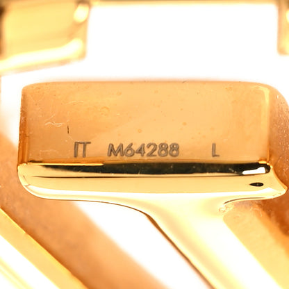 Louis Vuitton Metal Louise Hoop Earrings Gold 4 of 5