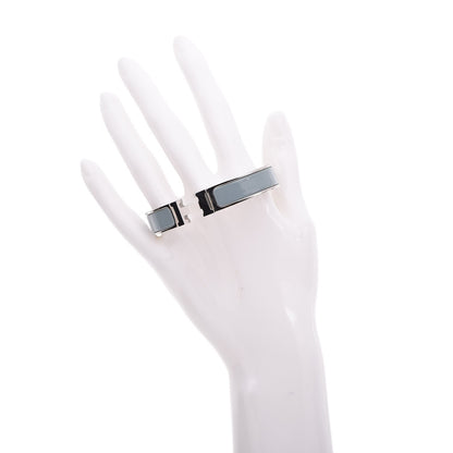 Hermes Enamel Narrow Clic Clac H Bracelet PM Bleu Lin 2 of 5