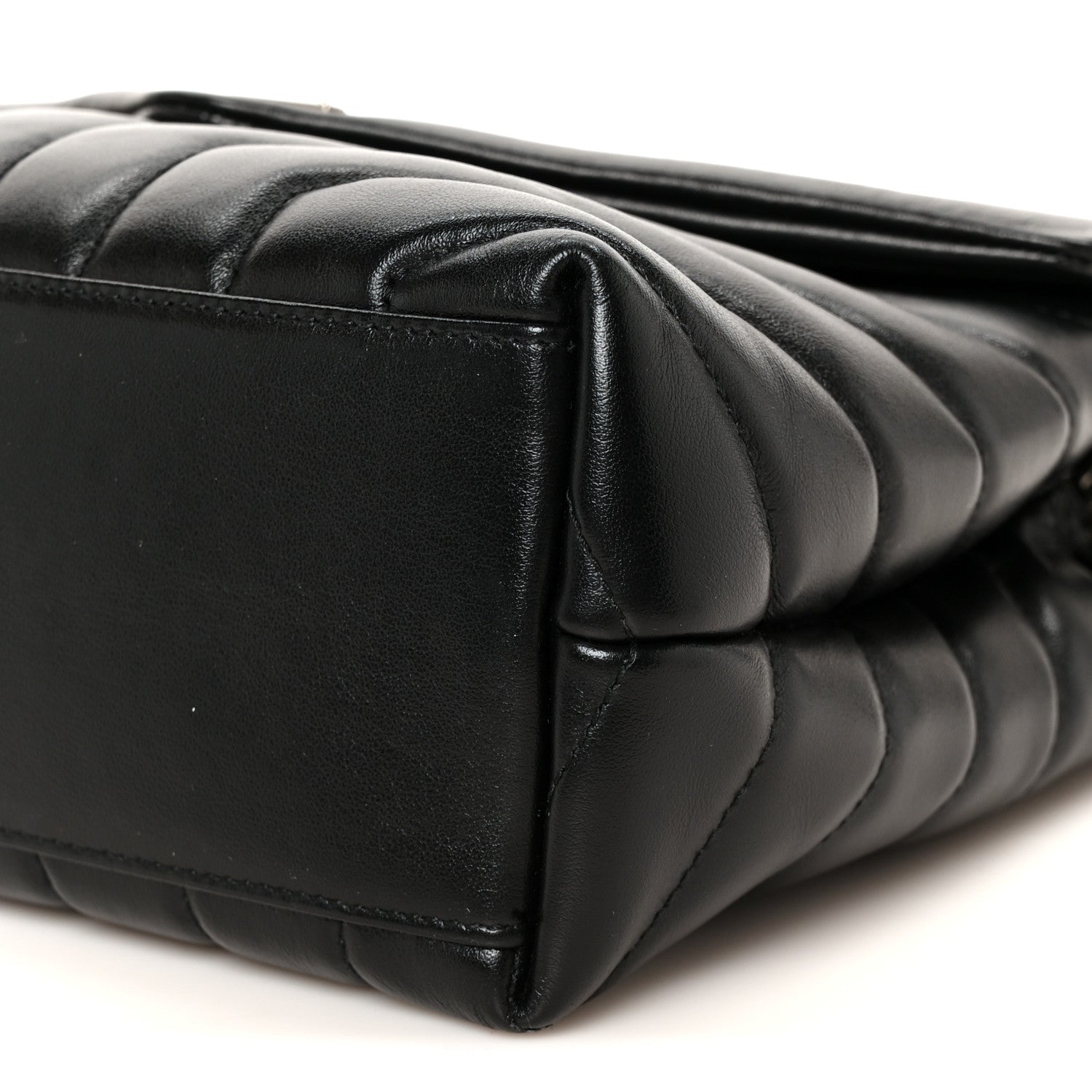 Saint Laurent Calfskin Y Quilted Monogram Small Loulou Crossbody Bag Black 11 of 11