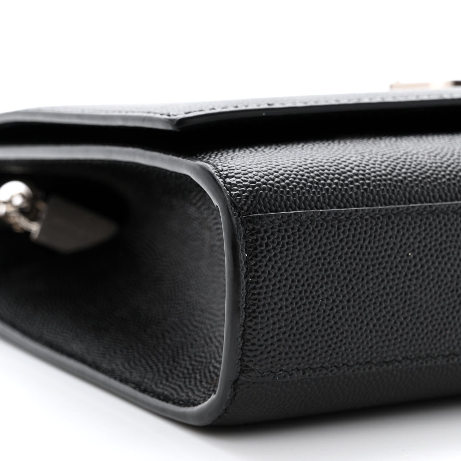 Saint Laurent Grain De Poudre Medium Classic Monogram Kate Satchel Black 9 of 12
