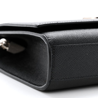 Saint Laurent Grain De Poudre Medium Classic Monogram Kate Satchel Black 9 of 12