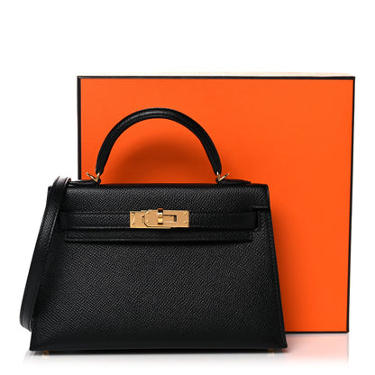 Hermes Epsom Mini Kelly Sellier 20 Black 32 of 32