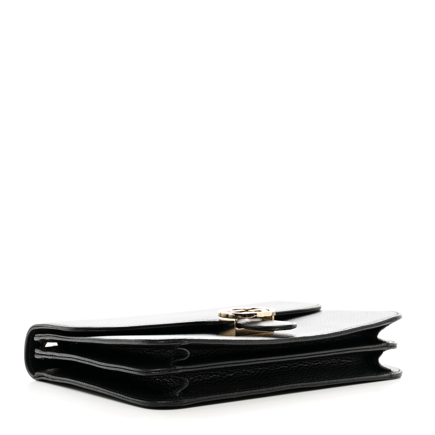 Dollar Calfskin Interlocking G Shoulder Bag Black