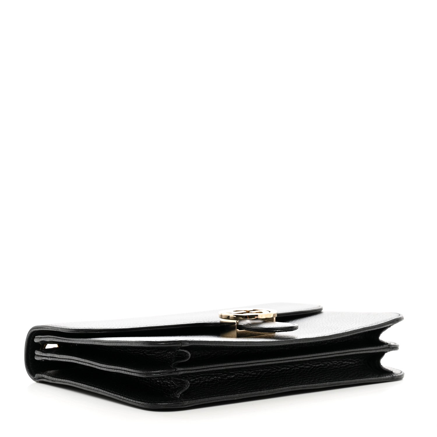 Gucci Dollar Calfskin Interlocking G Shoulder Bag Black 4 of 10