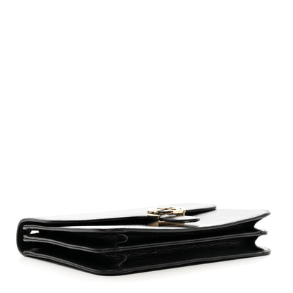 Gucci Dollar Calfskin Interlocking G Shoulder Bag Black 4 of 10