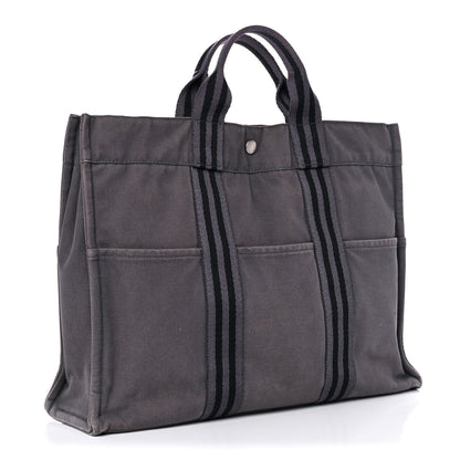 Hermes Canvas Fourre Tout MM Grey 3 of 12