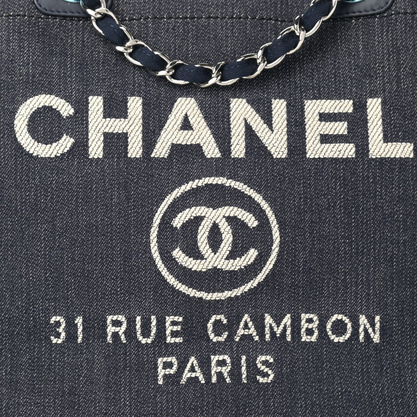 Denim Medium Deauville Tote Dark Blue