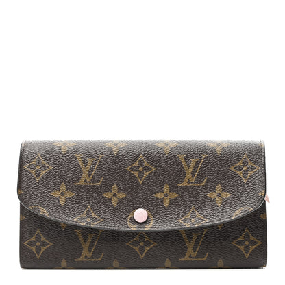 Louis Vuitton Monogram Emilie Wallet Rose Ballerine 1 of 6