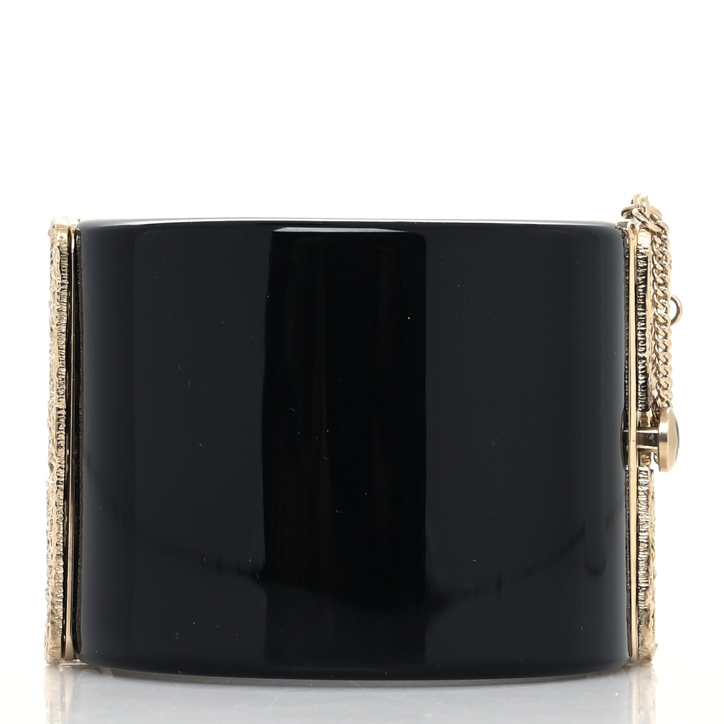 Resin CC Wide Cuff Black Gold