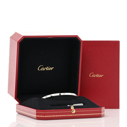 Cartier 18K White Gold 6 Diamond Small LOVE Bracelet 18 5 of 5