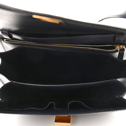 Celine Box Calfskin Medium Classic Box Flap Bag Navy 4 of 10