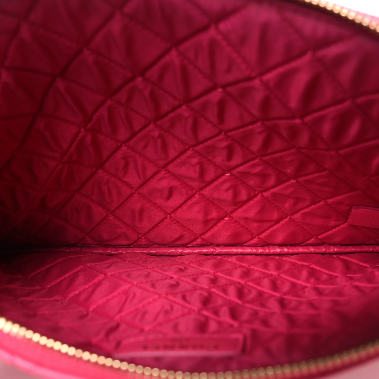 Chanel Lambskin Quilted Medium Cosmetic Case Dark Pink 5 of 7
