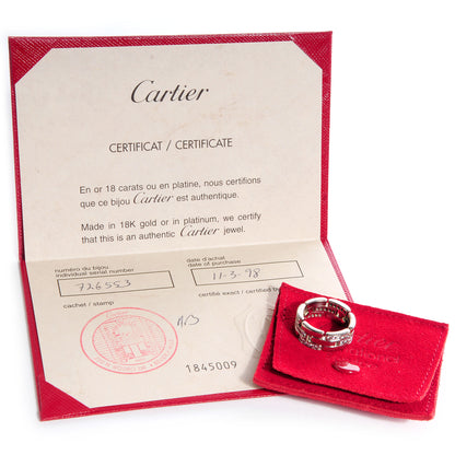 Cartier 18K White Gold Diamond Maillon Panthere Ring 49 5 6 of 6