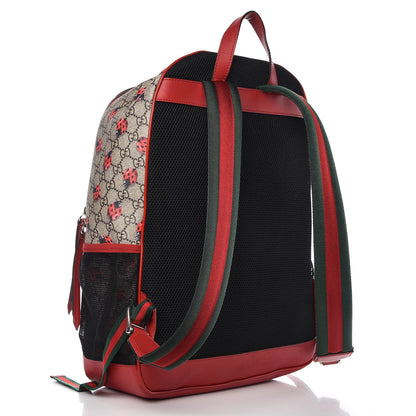 Gucci GG Supreme Monogram Ladybug Backpack Diaper Bag Red 4 of 9