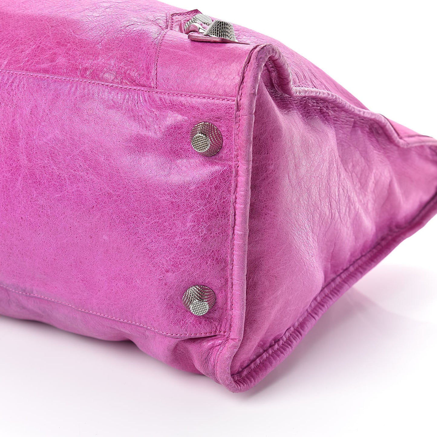 Agneau Giant 21 Silver Hardware Weekender Magenta
