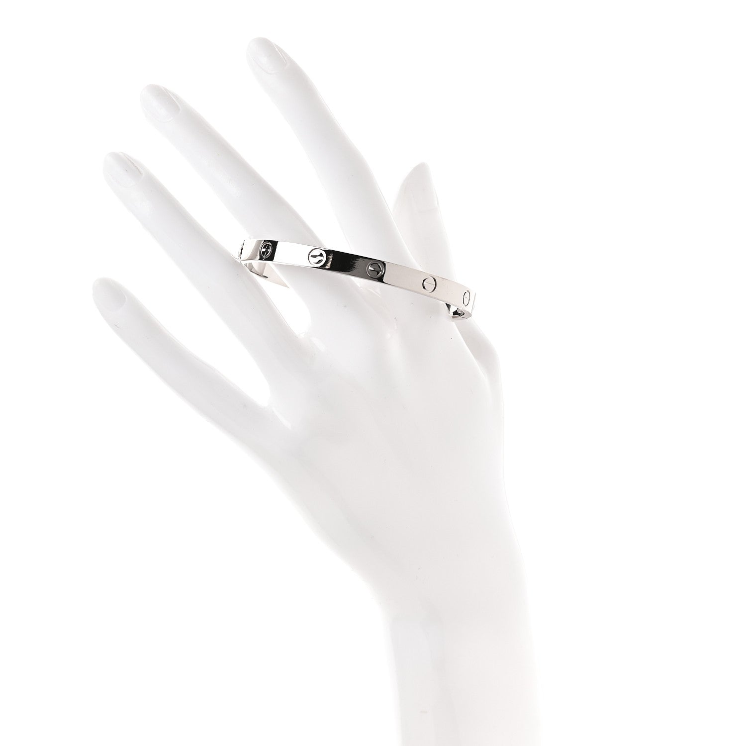 Cartier 18K White Gold LOVE Bracelet 18 2 of 4