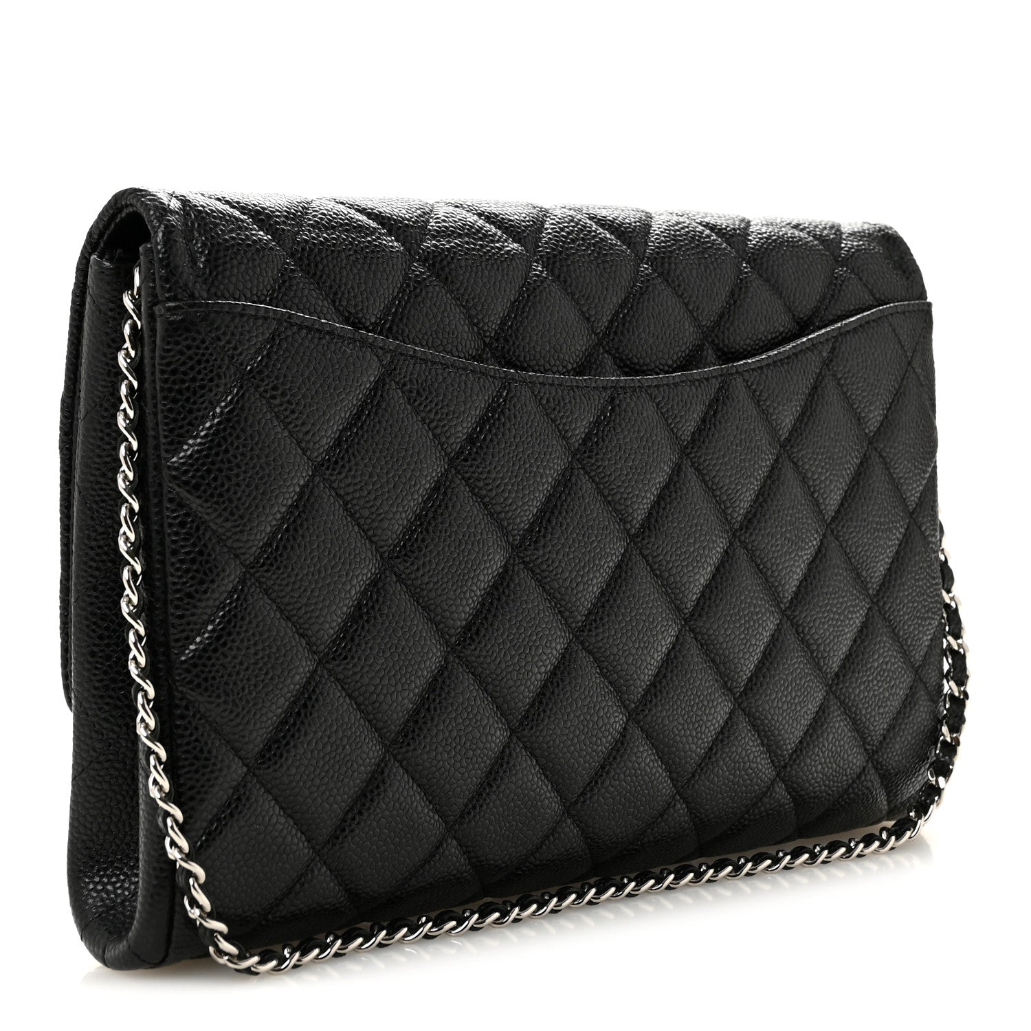 Chanel Caviar Quilted Clutch With Chain Flap Black 3 of 12