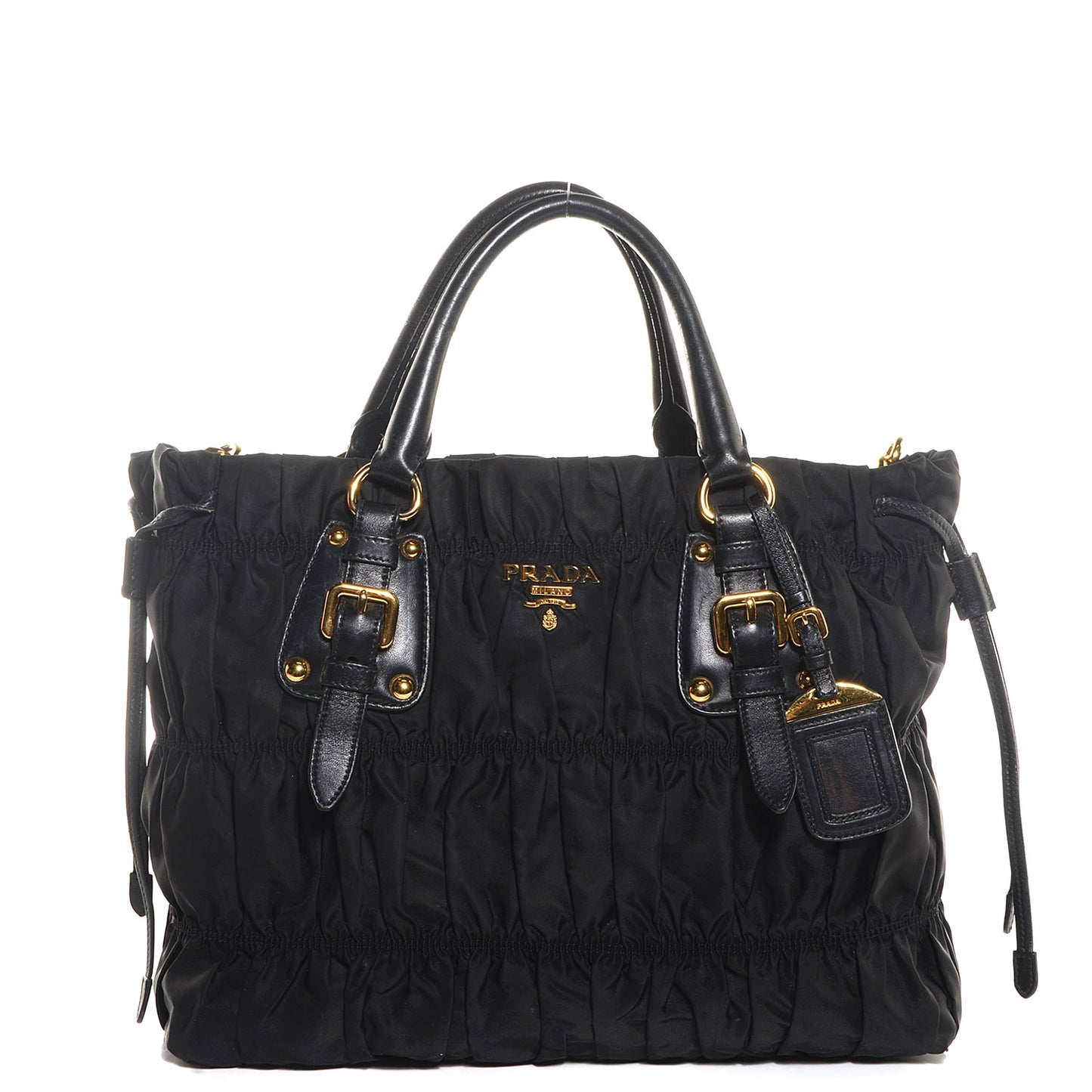 Tessuto Nylon Gaufre Tote Nero Black