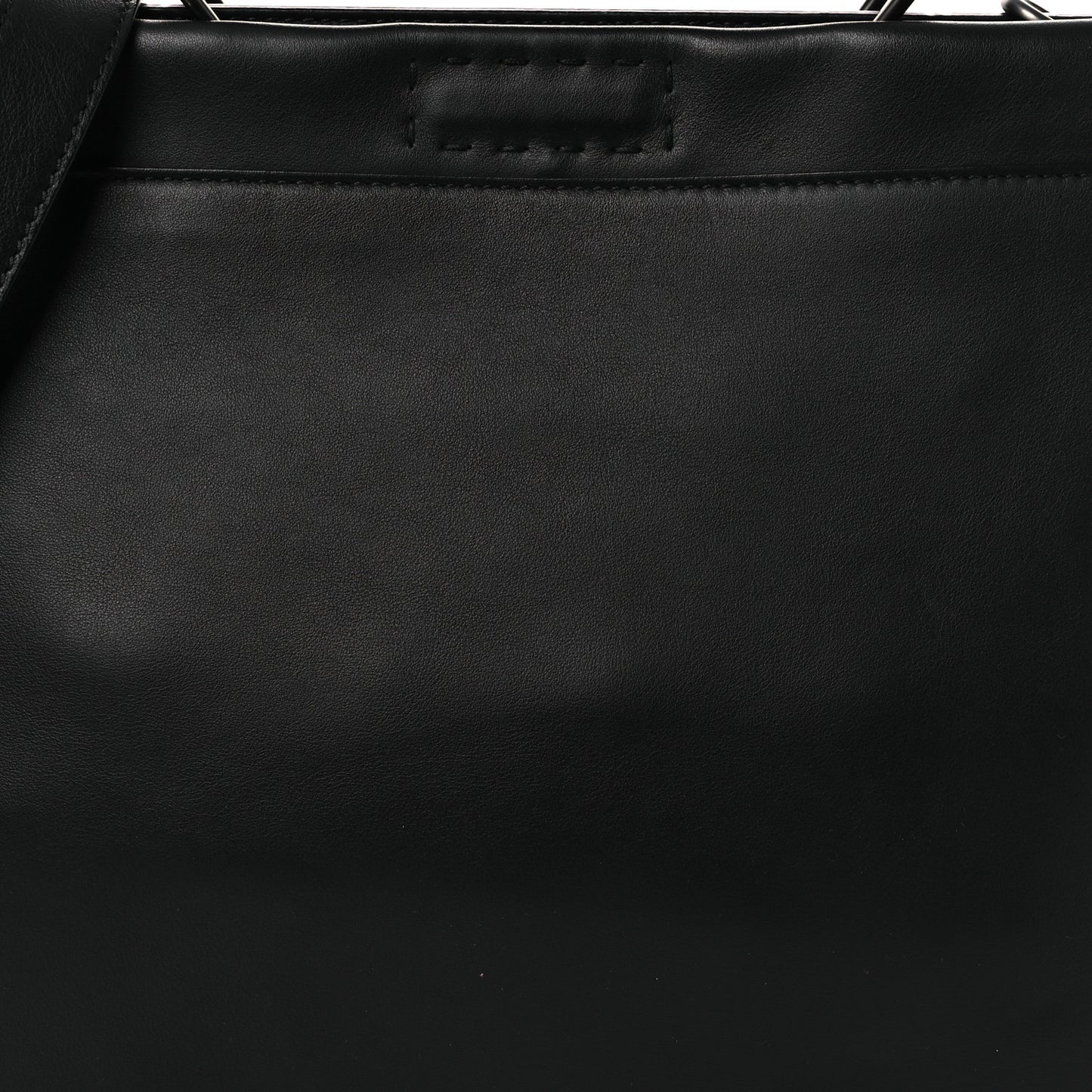 Vitello Grace FF 1974 Embossed Large Peekaboo Iconic Fit Satchel Black