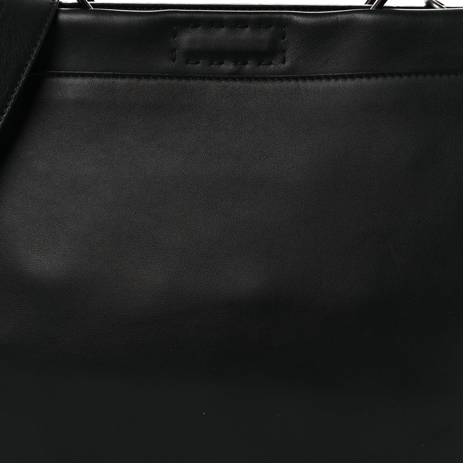 Fendi Vitello Grace FF 1974 Embossed Large Peekaboo Iconic Fit Satchel Black 8 of 12
