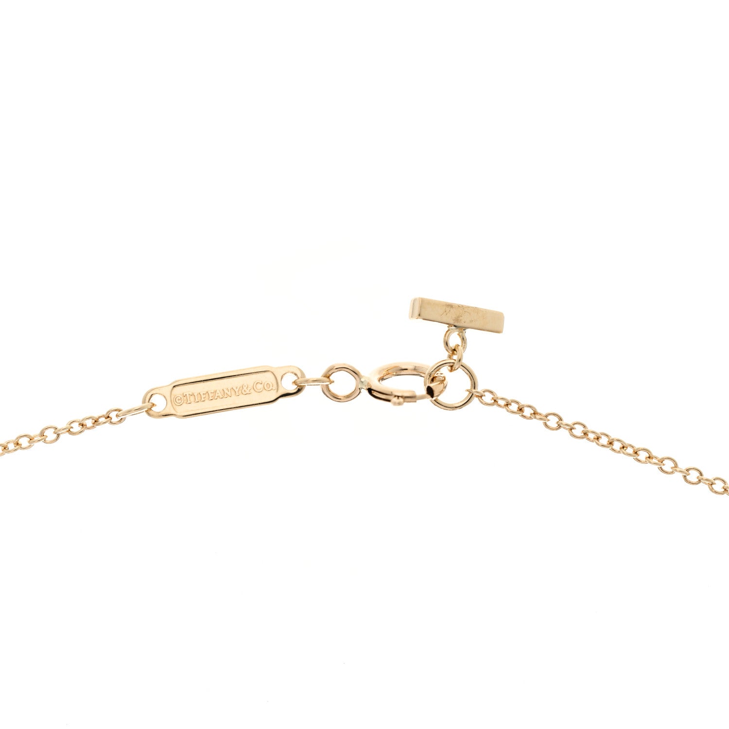 Tiffany 18K Yellow Gold Diamond Mini T Smile Pendant Necklace 5 of 6