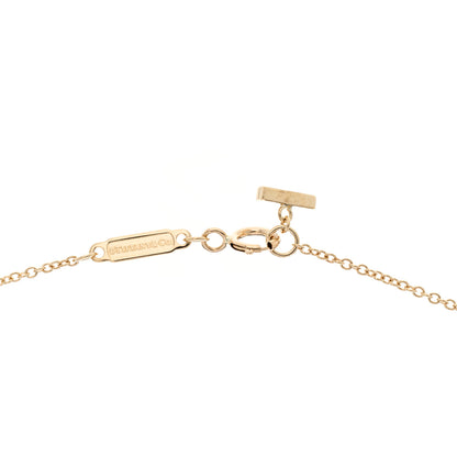 Tiffany 18K Yellow Gold Diamond Mini T Smile Pendant Necklace 5 of 6