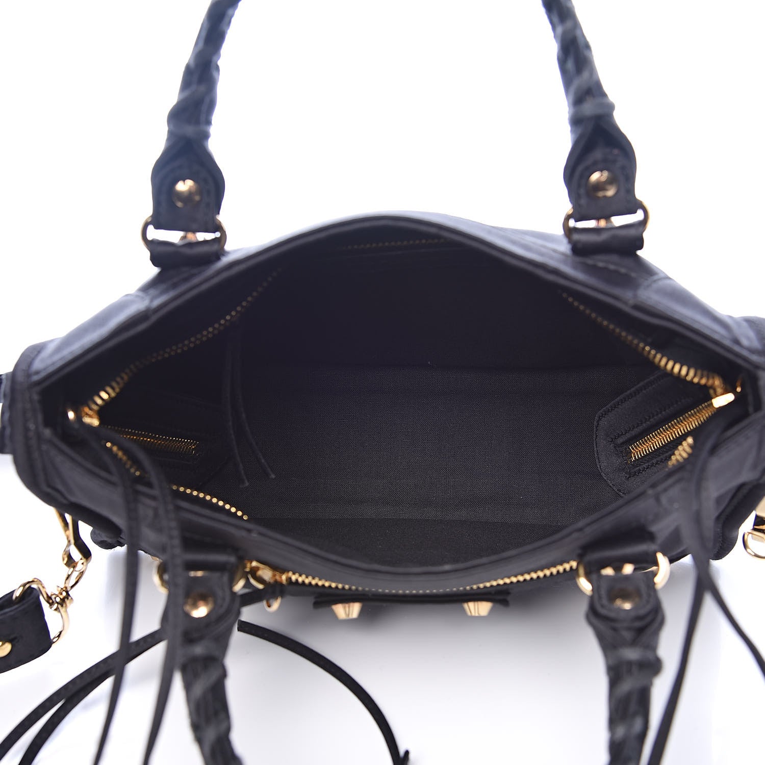 Balenciaga Satin Classic Gold Hardware Mini City Black 4 of 9