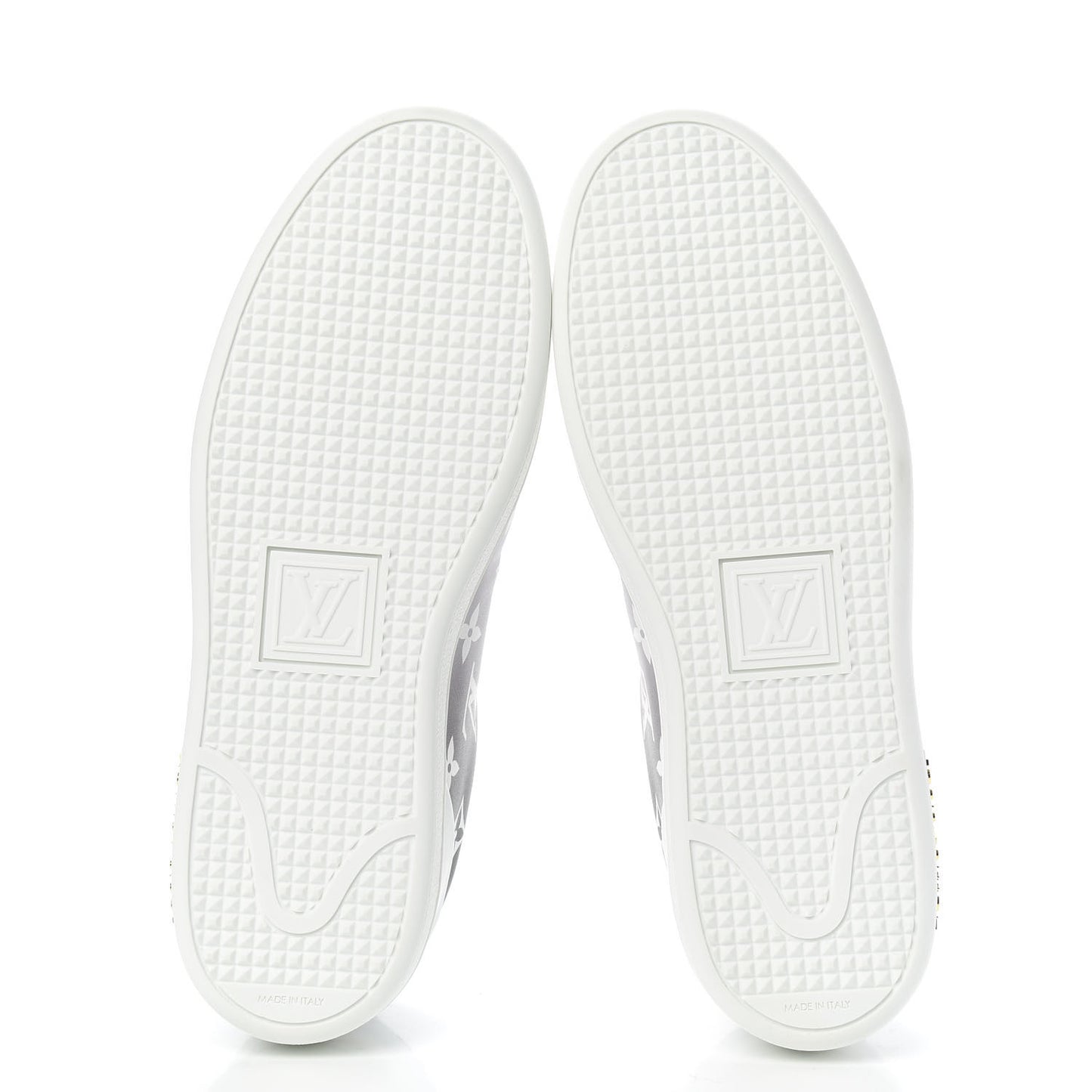 Calfskin Monogram Frontrow Sneakers 38 White Black
