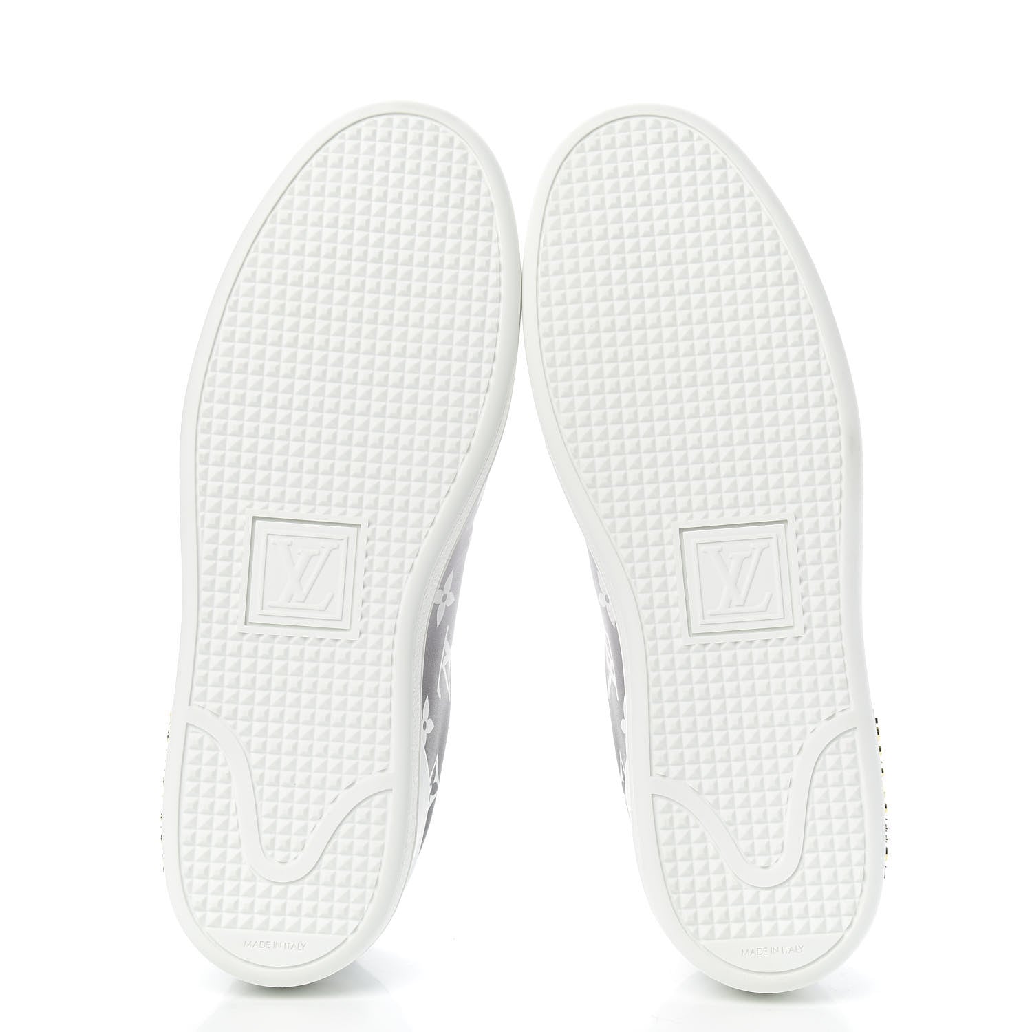 Louis Vuitton Calfskin Monogram Frontrow Sneakers 38 White Black 5 of 10