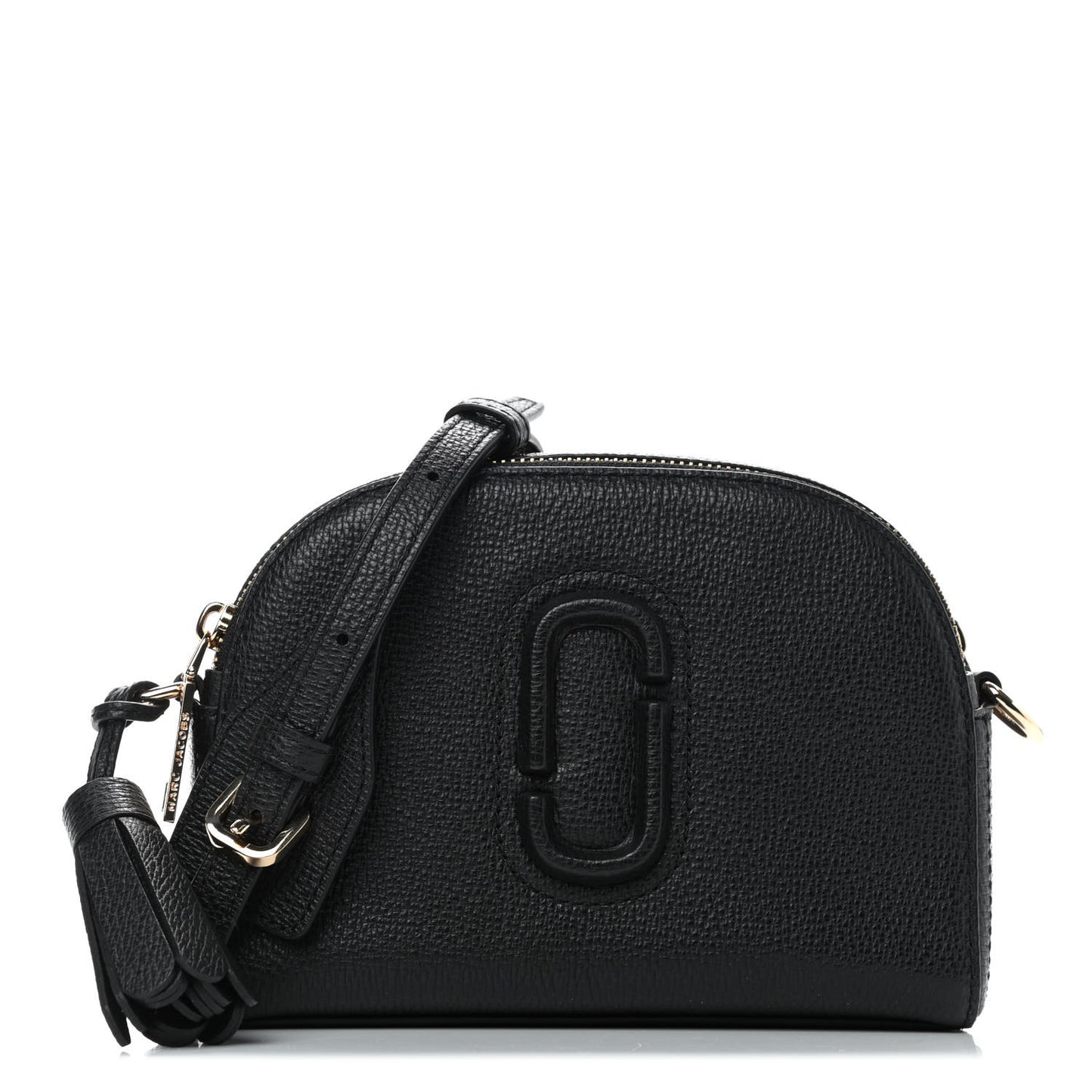 Calfskin Shutter Camera Crossbody Bag Black