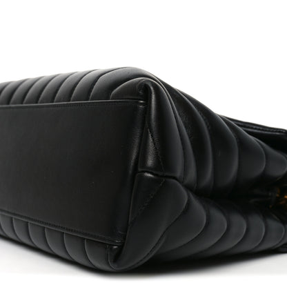 Saint Laurent Calfskin Y Quilted Monogram Medium Loulou Chain Satchel Black 10 of 10