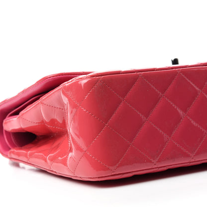 Chanel Patent Quilted Jumbo Double Flap Pink 6 of 10