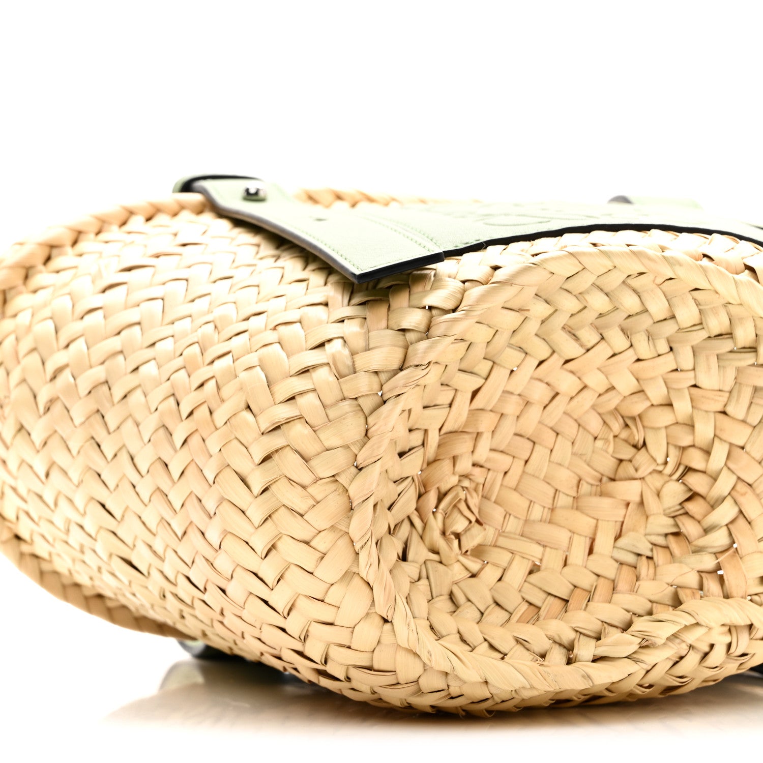 Loewe Raffia Small Basket Tote Bag Natural Green 9 of 10