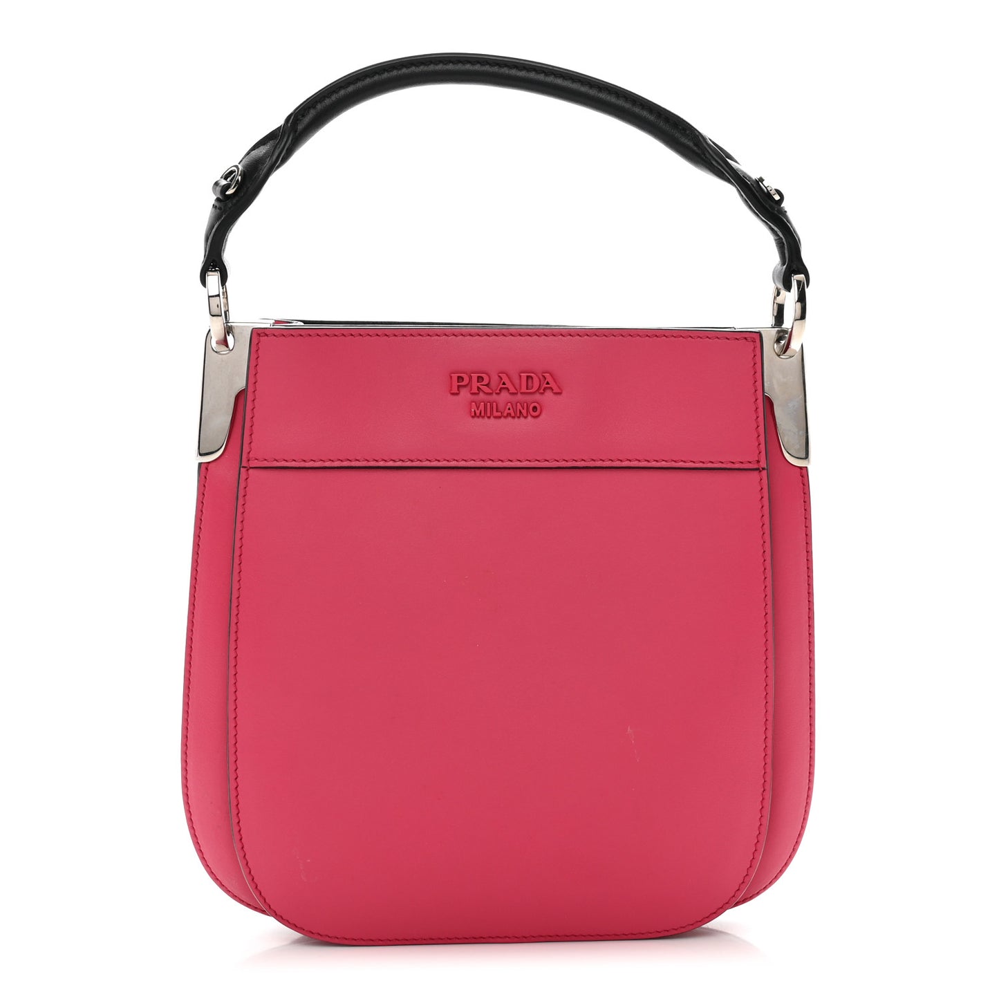 City Calfskin Small Margit Bag Magenta Black