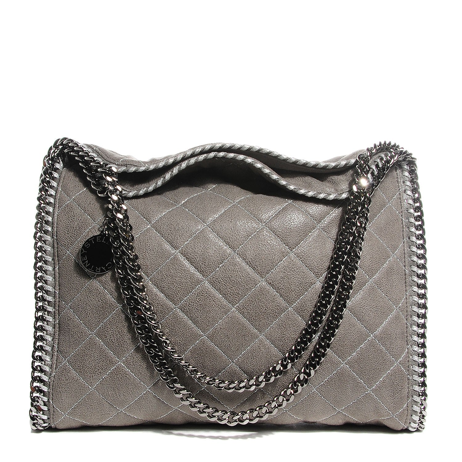 Stella McCartney Shaggy Deer Quilted Small Falabella Tote Light Grey 1 of 10