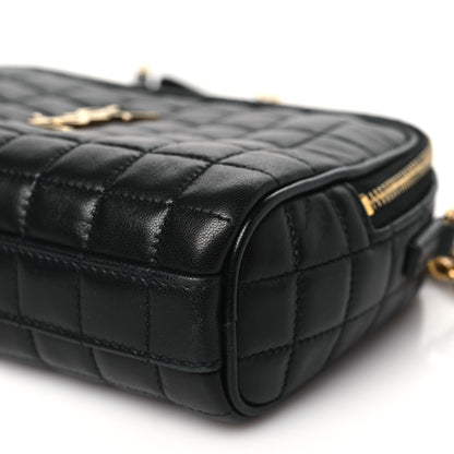 Saint Laurent Lambskin Carre Quilted Cassandre Mini Camera Bag Black 10 of 10