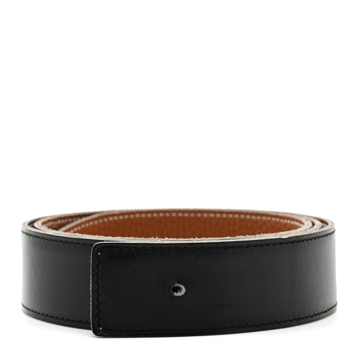 Box Togo Reversible 32mm Belt Strap 85 Black Gold