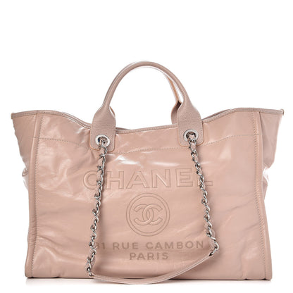 Chanel Glazed Calfskin Large Deauville Tote Light Pink 1 of 11