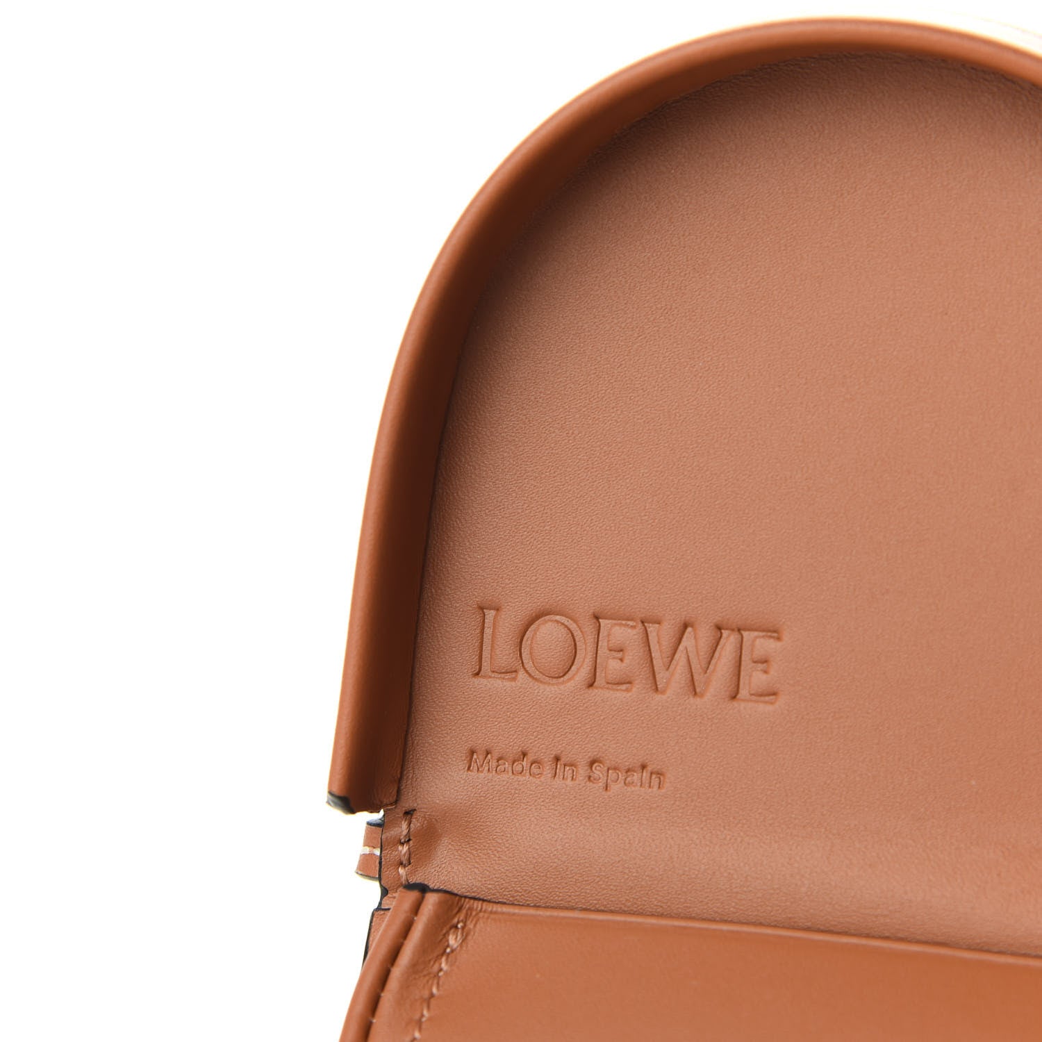 Loewe Soft Calfskin Mini Heel Pouch Tan 8 of 10